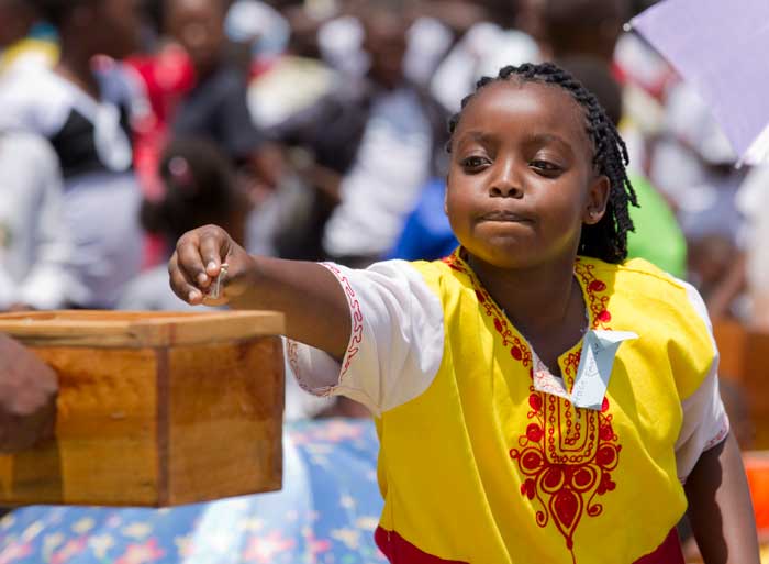 girl in Egypt at a religious ceremony